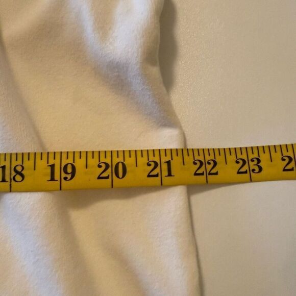 Ivory Cotton French Terry Knit Boxy, Oversized 3/4 Sleeve Jacket Sz S/M - Picture 8 of 11